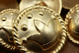 Metal Shank Button Gold Fool Jester's Hat