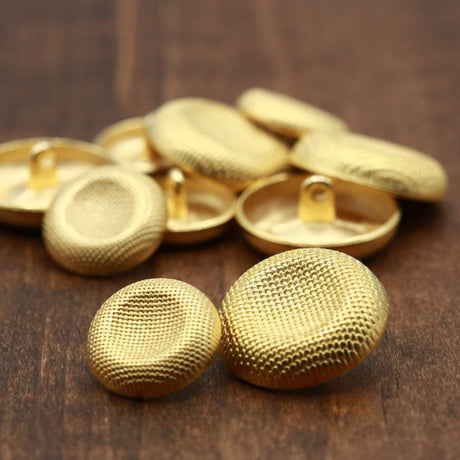 Metal Coat Button Gold Shank 4-Pack