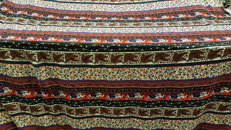 Rayon Challis Small Flower Print Multicolor