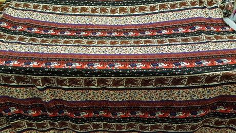 Rayon Challis Small Flower Print Multicolor