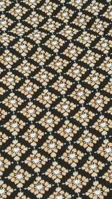 Rayon Challis Tiny Floral Print Black