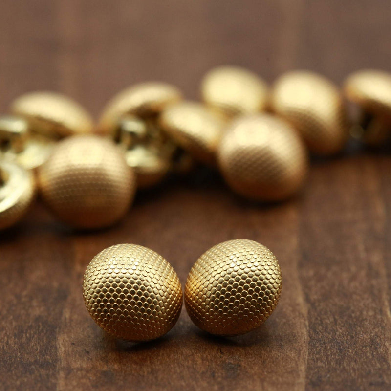 Gold Metal Shank Button 22L 14mm