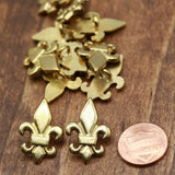 Gold Flor De Lis Shank Button 25mm