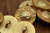 Gold Metal Astrology Button 24L 15mm