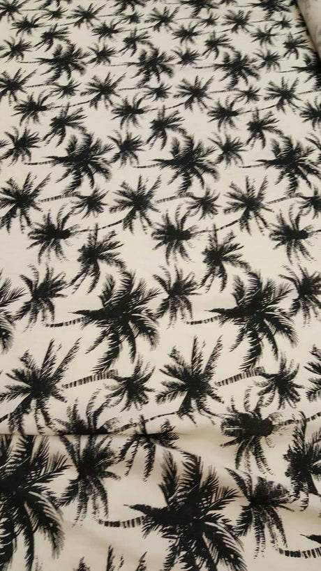 Rayon Challis Palm Print