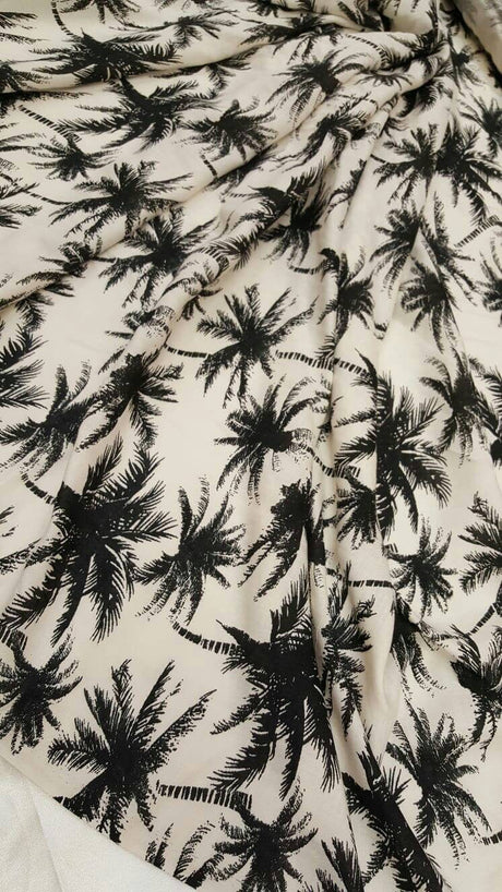 Rayon Challis Palm Print