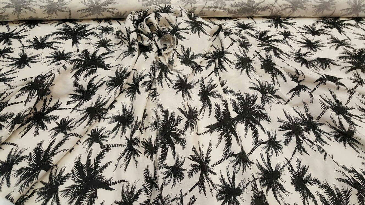 Rayon Challis Palm Print