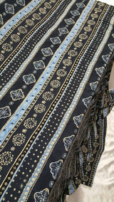 Rayon Crêpe Blue Paisley Fabric