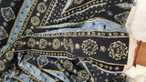Rayon Crêpe Blue Paisley Fabric