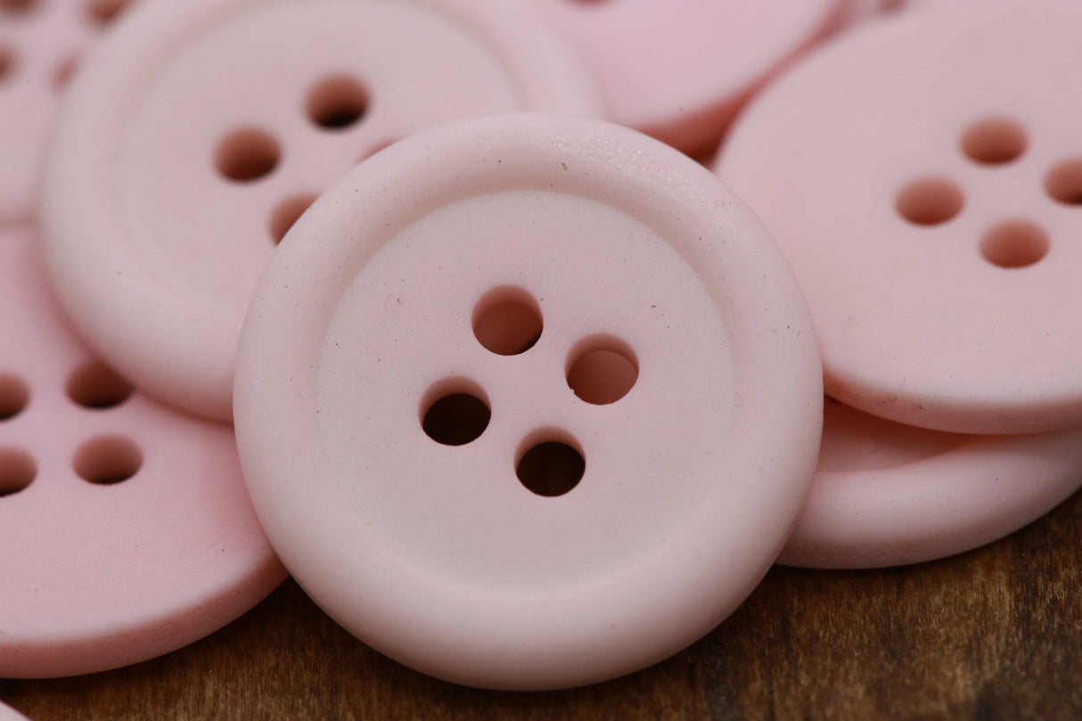 Pink Plastic Blouse Button 30L 19mm