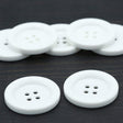 Oversized White Plastic Button 60L
