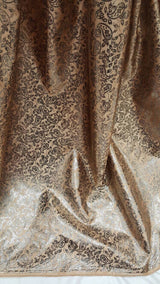Brocade Paisley Satin Gold Beige