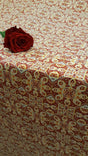 Rayon Challis Orange Yellow Geometric Floral Print