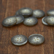 Plastic Button Off White Swirls 20mm