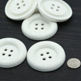 Plastic Button White 50mm Four-Hole