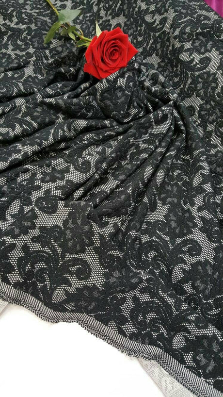 Stretch Black Jersey Knit Fabric