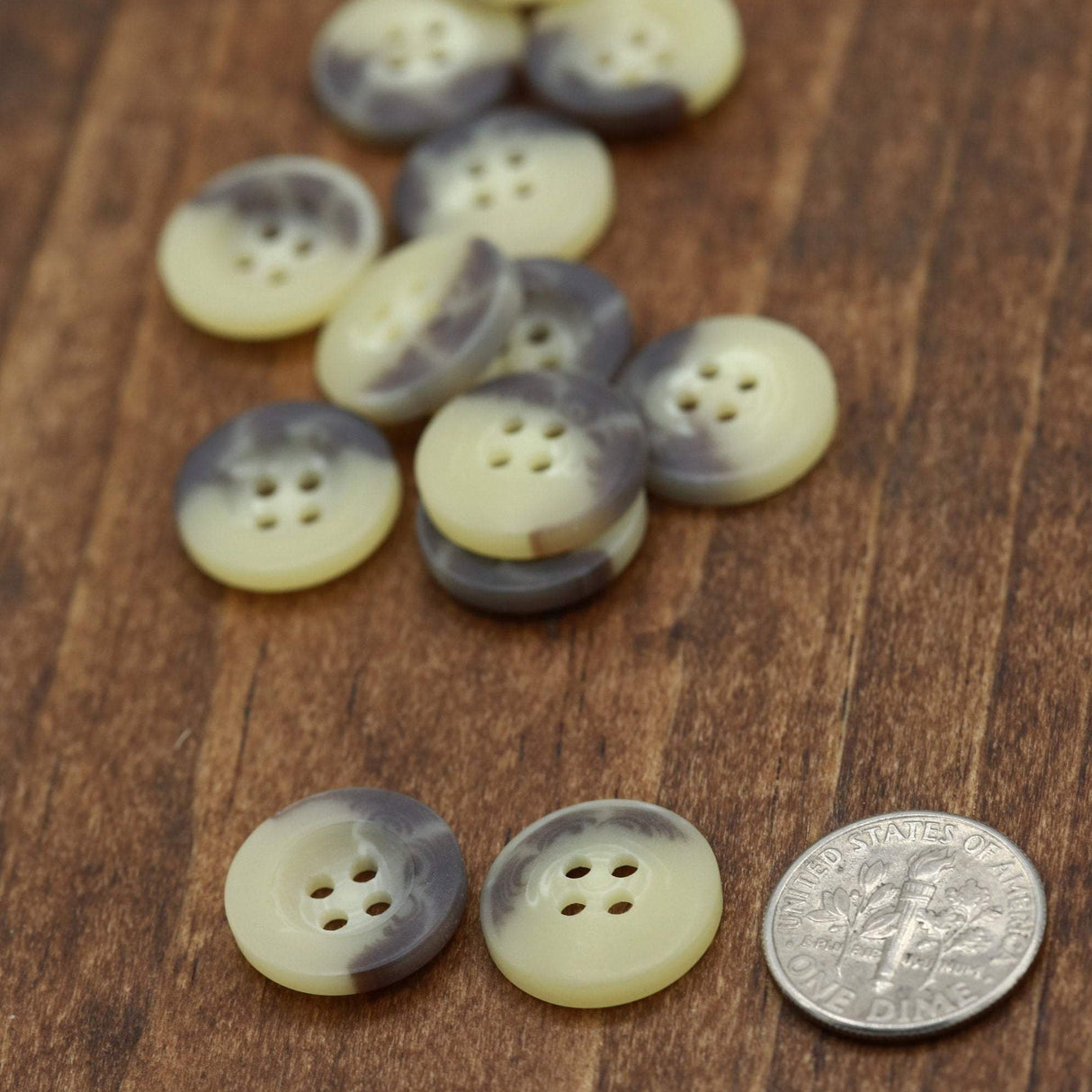 Plastic Shirt Button Beige Brown Shading