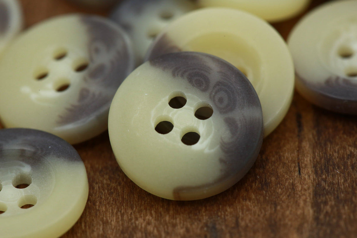 Plastic Shirt Button Beige Brown Shading