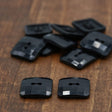Square Plastic Button Black 20mm