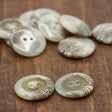 Beige Antique Brass Center Button 23mm