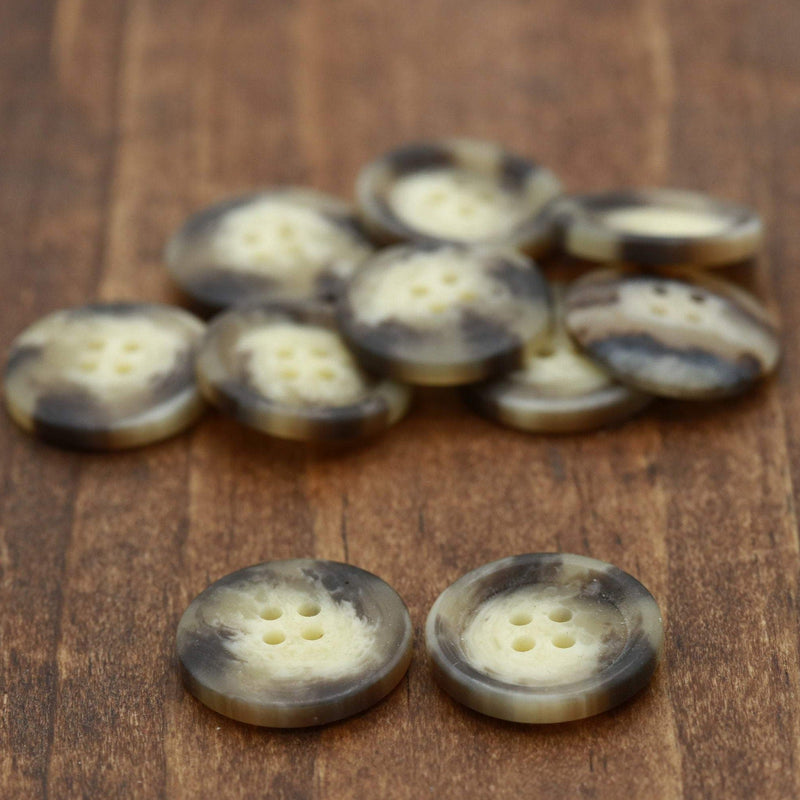 Beige Four-Hole Button 20mm