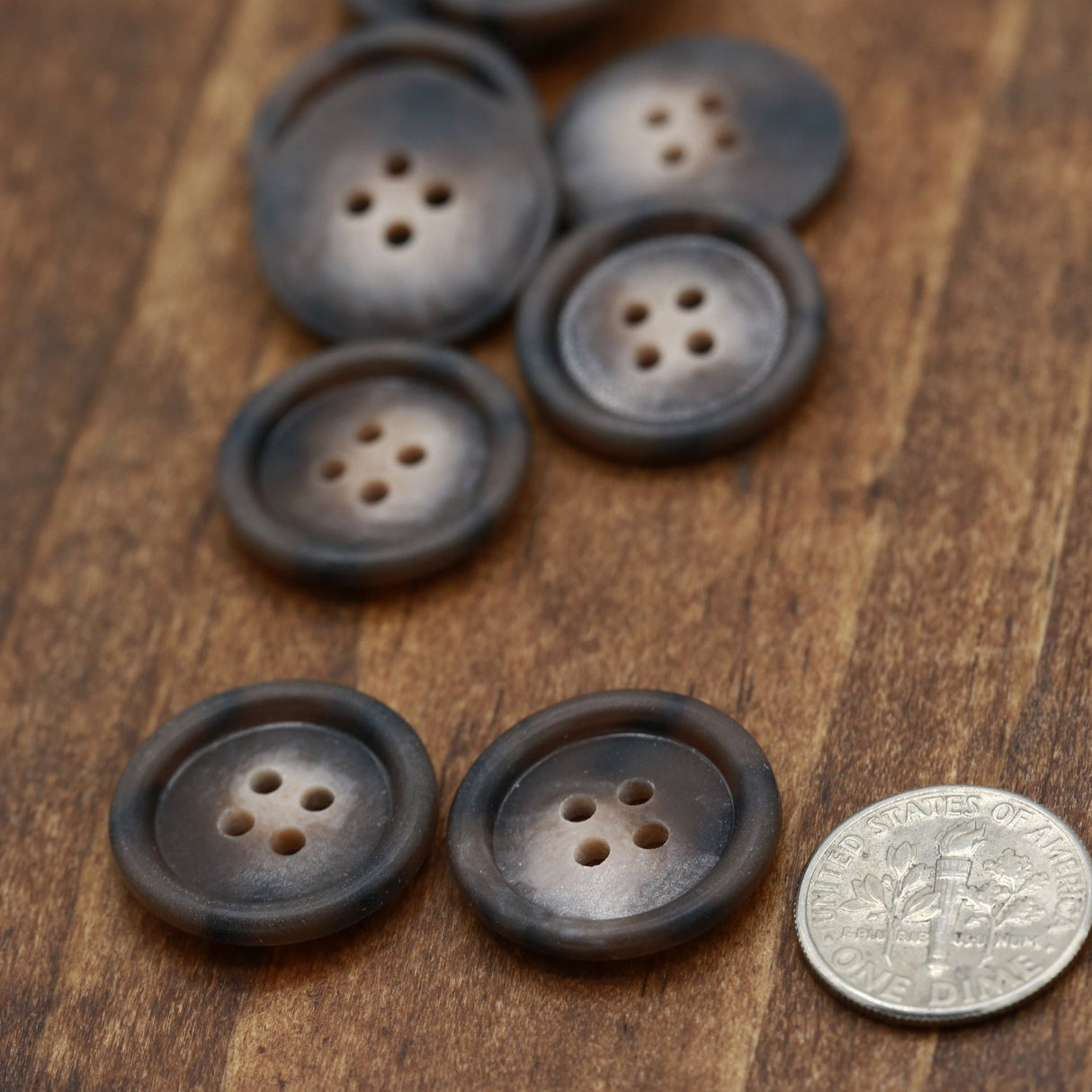 Plastic Button Brown 20 mm Four-Hole