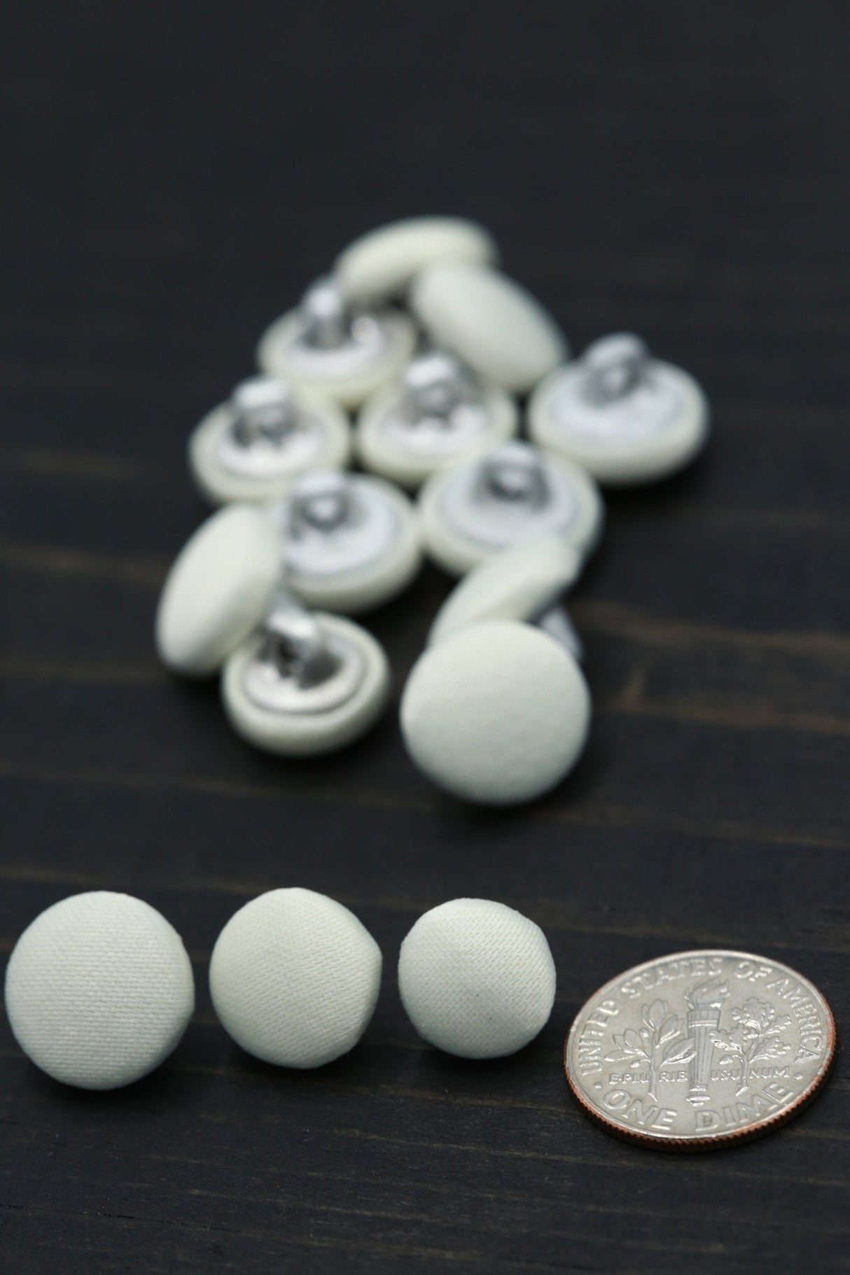 Bridal Satin Metal Backing Button