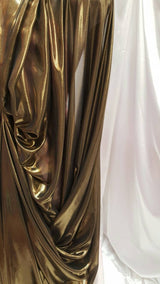 Metallic Chiffon Silk Gold on Black