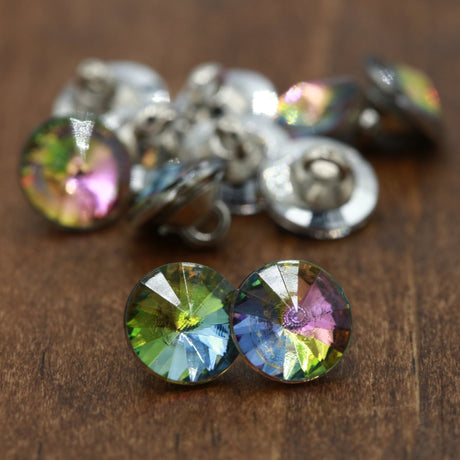 Iridescent Acrylic Plastic Button 18L