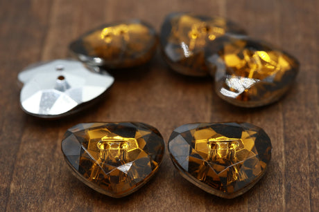 Heart Plastic Button 27mm Two-Hole