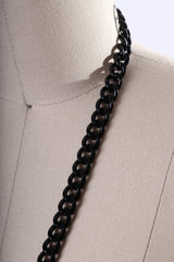 Metal Chain Trim 12mm Black Glossy Finish