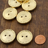 Gold Plastic Shank Button 28L 18mm