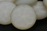 Plastic Shank Button Off White Fish Scales