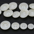 Shell Button Ivory Iridescent Bowl Shape