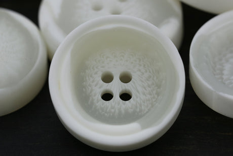 Ivory Four-Hole Crater Button