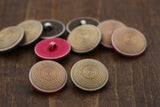 Gold Plastic Shank Button 27mm