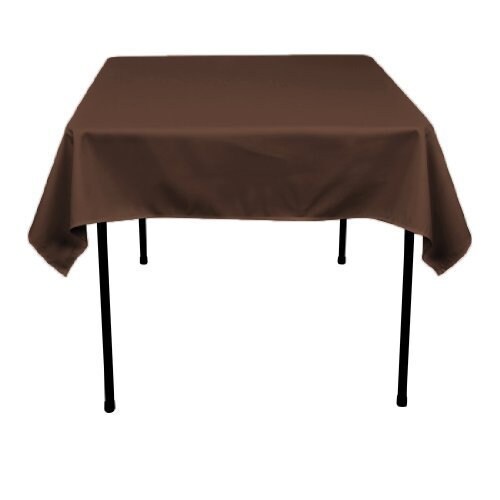 Polyester Tablecloth Brown 54 x 54-Inch Seamless