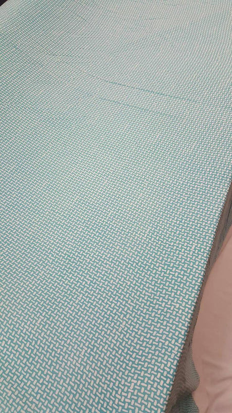 Rayon Challis Japanese Inspired Print Sage Off White