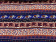 Rayon Challis Elephant Print Royal Blue Orange Multicolor