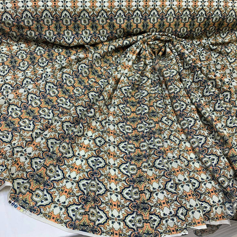 Rayon Challis Paisley Print Fabric