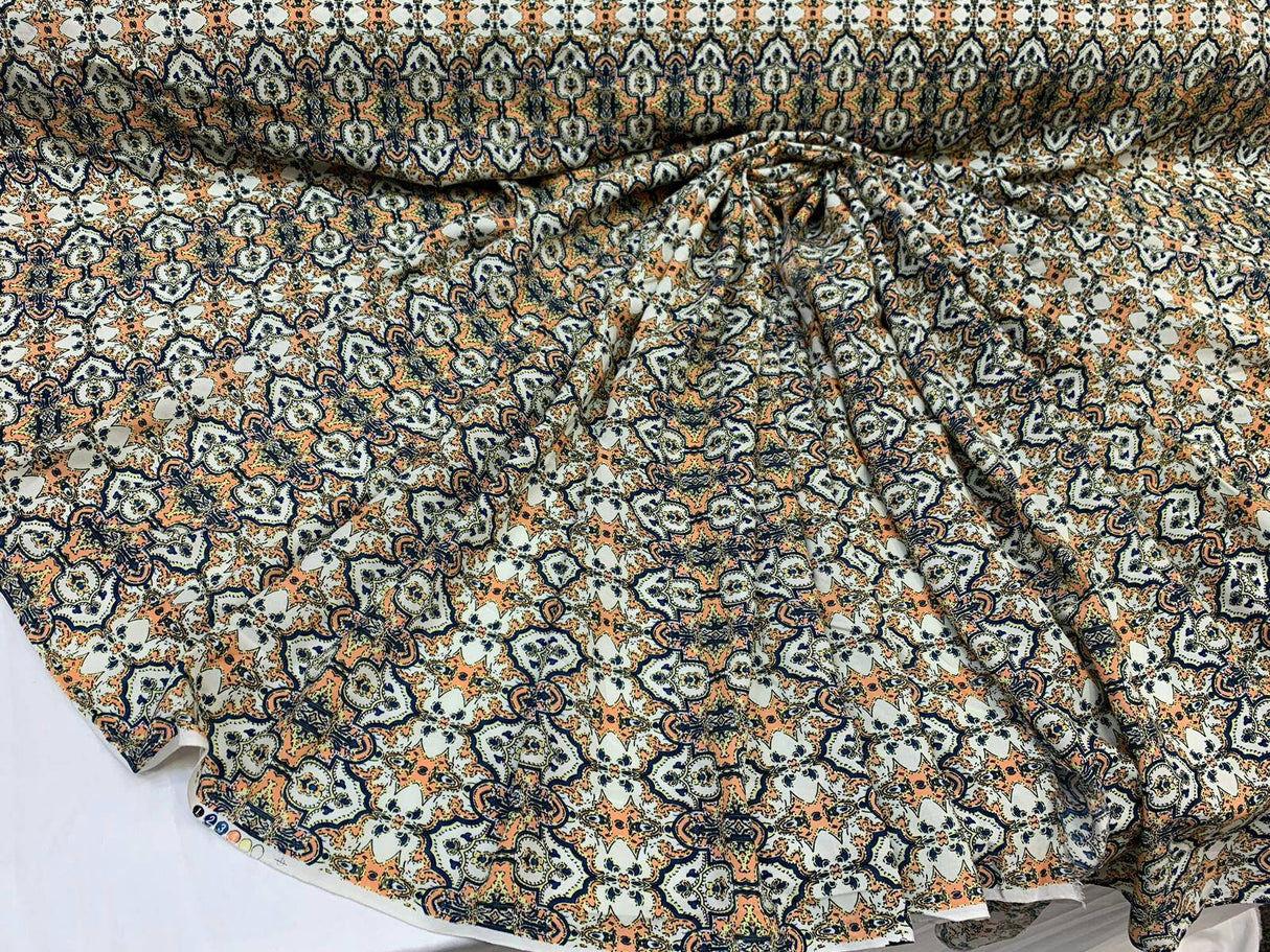 Rayon Challis Paisley Print Fabric