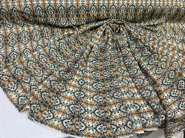 Rayon Challis Paisley Print Fabric