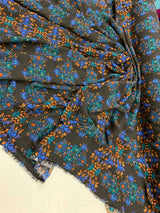 Rayon Challis Paisley Print Black