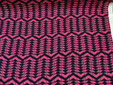 Rayon Challis Geometric Pink and Blue