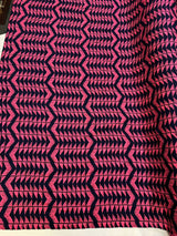 Rayon Challis Geometric Pink and Blue