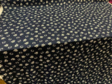 Rayon Challis Owl Print Navy Blue