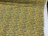 Rayon Challis Abstract Yellow Print