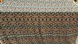 Rayon Challis Geometric Textured Blue Hues