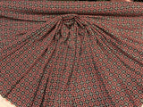 Rayon Challis Print Fabric Red Black