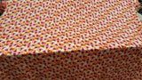 Rayon Floral Print Fabric Orange Fuchsia